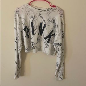 PINK white marbled sweater